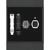 Tsar Bomba TB8218(1+2)CF/FKM-01BK/WH Mens Watch Atomic Twin Interchangeable Automatic Watch 45mm 10ATM