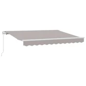 Vidaxl Retraktilna tenda Svetlo siva 250 x 200 cm blago
