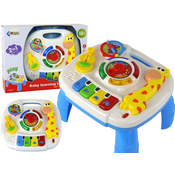 slomart LEAN TOYS Edukacijski stolček za malčke, 2v1, z uro in klavi.