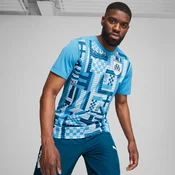 PUMA Olympique De Marseille Pre-Match Short Sleeve Jersey Men, Azure/Ocean Tropic
