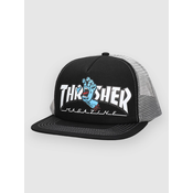 Santa Cruz X Thrasher Screaming Logo Mesh Trucker Kapa s šiltom black/grey