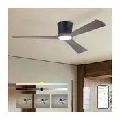 ZEVENTI - LED Plafonski ventilator AUREX LED/24W/230V Wi-Fi Tuya crna/orah + daljinski upravljac