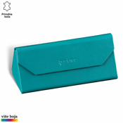 Princ Leather Sklopiva futrola za naocare, Tirkizna