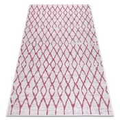 eoshop Preproga SISAL SION GRID 22129 ravnega prepleta ecru/fuksija ( - Velikost: 140x190 cm)