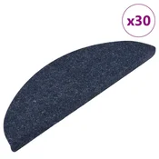 Vidaxl Preproge za stopnice samolepilne 30 kosov modra 56x17x3 cm