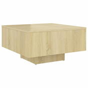 Vidaxl Klubska mizica sonoma hrast 60x60x31,5 cm iverna plošča
