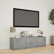 TV ormaric s LED rasvjetom Betonsko Siva 140 x 34 x 40 cm