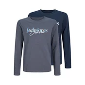 Jack & Jones Junior Majica JJTOM mornarska / svetlo modra / temno siva / bela