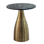 POMOCNI STOLIC zelena metal, kamen