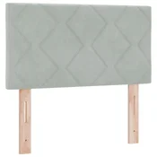 Vidaxl Vzglavje Svetlo siva 80 cm Žamet