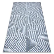 eoshop Preproga COLOR 47176360 SISAL vrstice, trikotniki, cikcak bež/modra ( - Velikost: 80x150 cm)
