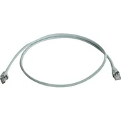 Telegärtner RJ45 omrežni priključni kabel CAT 6A S/FTP 1.50 m sive barve z zaščito pred gorenjem, brez halogena Telegärtner