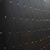 Nedis Okrasne mrežaste luči Topla bela 160 LED 2 x 1 m Svetlobni učinki 7 Notranji ali zunanji Polnilec