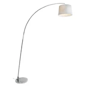 Aluminor Obločna svetilka Arc ls krom - Dnevna soba/jedilnica - Tkanine/tekstil