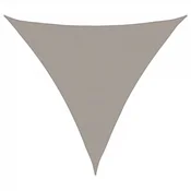 Vidaxl Senčnik jadro 160 g/m2 trikotno svetlo sivo 5x5x5 m HDPE
