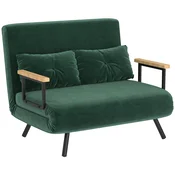 Homestar Sofa postelja za 2 osebi 102x73x81 cm zelena