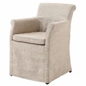 Casa Padrino luxury dining chair with armrests cream/black - Restaurant furniture