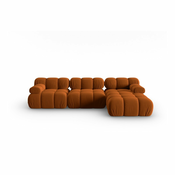 Narancasta baršunasta sofa 285 cm Bellis – Micadoni Home