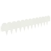 Vidaxl Robovi trave 20 szt. 103 x 20 cm Jeklo Bela