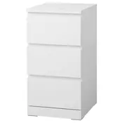 MALM Komoda s 3 ladice, bijela, 40x78 cm