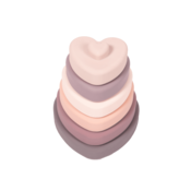 Bo Jungle silikonsko grizalo za zlaganje B-Silicone Hearts