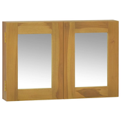 vidaXL Omarica z ogledalom 60x10x40 cm trdna tikovina