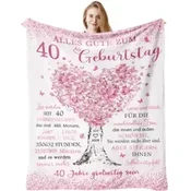 shumee Darilo odeja za 40. rojstni dan za ženske, ki dopolnijo 40 let
