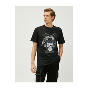 Koton Dry Skull Print T-Shirt Short Sleeved Crew Neck Cotton