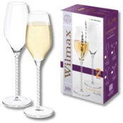 shumee Wilmax kozarci za šampanjec, 2 kosa, 300 ml, kozarci za šampanjec, za poroke, zabave, rojstne dneve, flavte za šampanjec, kozarci za šampanjec, primerni za pomivanje v pomivalnem stroju