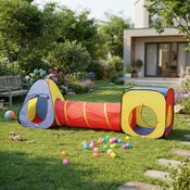 Deciji šator sa tunelom Mini poligon 3u1 ( KLK-4609 )