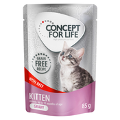 Concept for Life Kitten govedina v omaki brez žitaric - 12 x 85 g