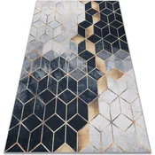 Rugsx ANDRE 1171 pralna preproga kocka, geometrija proti 80x150 cm Črna