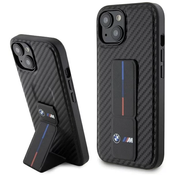 BMW BMHCP15SGSPCCK iPhone 15 6.1 black hardcase Grip Stand Smooth Carbon (BMHCP15SGSPCCK)