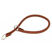 Waudog SOFT - usnjena zatezna ovratnica RJAVA 60cm
