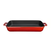 Cast iron oven tray, 25 x 39 cm, Premium, Red - LAVA