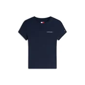 Tommy Jeans Majica Logo Slim mornarska/bela