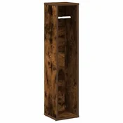 Vidaxl Kopalniška omarica z držalom za rolete dimljen hrast 20,5x20x90 cm