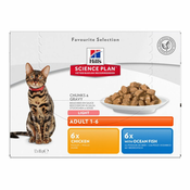 12x85g Hills Science Plan Adult hrana za mačke,morska riba