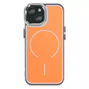 AVIZAR Ovitek MagSafe za iPhone 15, izjemno ojačana dvomaterialna zaščita, Oranžna, (5000190116)