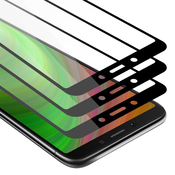 Cadorabo CADORABO Xiaomi RedMi 6A - Zaščitna folija v transparentno s čarno - 3-pack Kaljeno steklo za zaščito zaslona s trdoto 9H in 3D dotikom, (20548237)