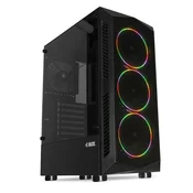 iBOX I-BOX LUPUS 27 Midi Tower ATX, črna