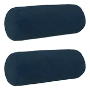 vidaXL Prevleka za blazino 2 pcs HEERLEN Modra O 15 x 40 cm Mikrofibra