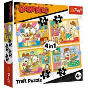 Trefl Puzzle Garfield ljubi lazanjo 4v1 (35,48,54,70 kosov)
