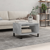 VIDAXL Klubska mizica betonsko siva 60x50x40 cm inženirski l