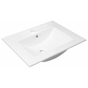 Keramični umivalnik za kozmetično omarico SLIM, 60 x 18 x 46 cm - Bela - 24 - 46.00 - Keramika - V pohištvo - Da - Sapho - 60.00 - 1 odprtina - Rectangle - Pohištveni umivalnik - 60x46 cm