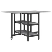 Vidaxl Jedilna miza 122 x 80 x 76,5 cm Inženirski les Siva Sonoma