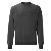 Dark Grey Mens Sweatshirt Set-in Sweat Fruit of the Loom