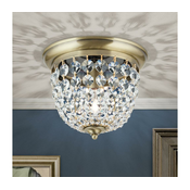 Orion DLU 1840/26 - Kristalno plafonsko svetlo PLAFON 1xE27/40W/230V pr.26 cm bronza