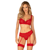 Obsessive Amor Cherris 3-pcs Set Red S/M