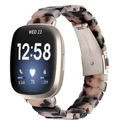 INF Združljiv smolni pašček za uro Fitbit Versa 3/4/Sense 2 - eleganten, vodoodporen in nastavljiv White+Black, (5000090607)